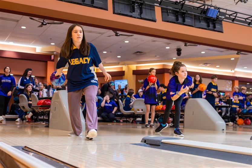 Students bowl